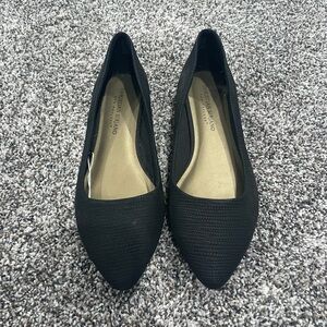 Christian Siriano Black Pointed Toe Flats
